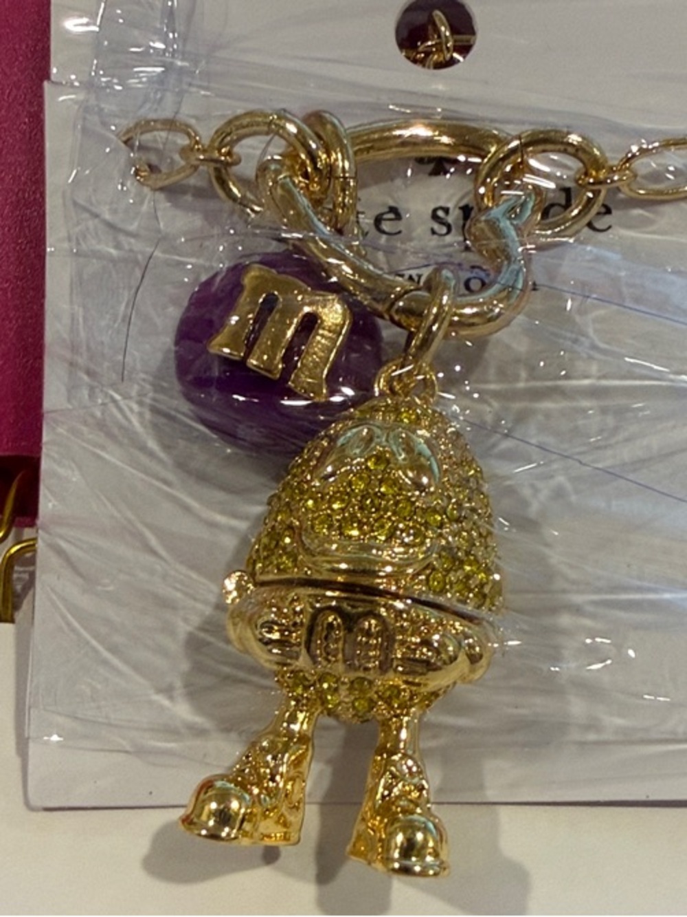 kate spade |♠️| Gold Plated M&M Necklace WITH Peanut Charm Inside